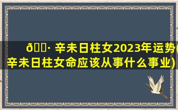 🕷 辛未日柱女2023年运势(辛未日柱女命应该从事什么事业)